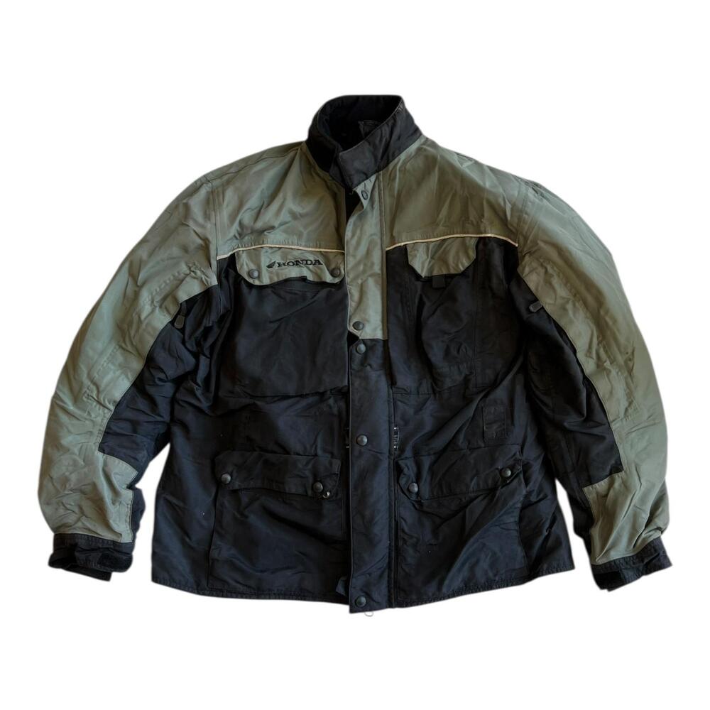 Honda Jacket Mens XL Black Green Rider Collection Insulated Motorcycle Touring